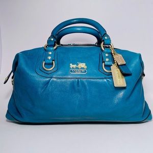 Teal Large Coach Madison Sabrina Satchel #12949